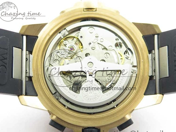 MIROTIME 0125 Aquatimer Chrono IW379503 Bronzo Case V6F 1:1 Best Edition Black Dial on Rubber Strap A Popular 7103